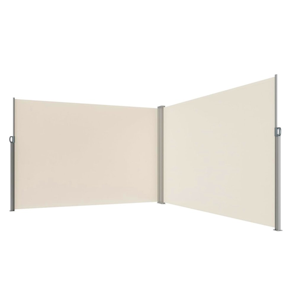 Stūra sānu markīze LUARO terasei 181 x 620 cm, bēša (0)