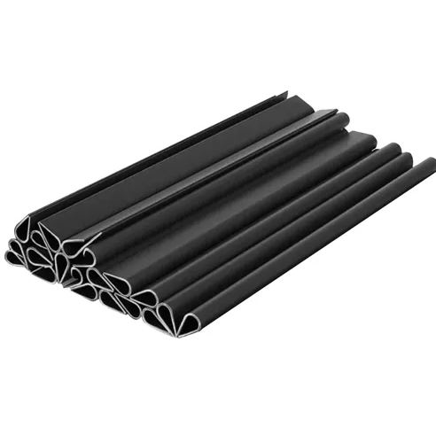 Lente (lamiles) pītajiem un paneļu žogiem, Privātuma ekrāns balkonam un terasei - 19cm x 35m, Melns | PVC Privacy... (2)