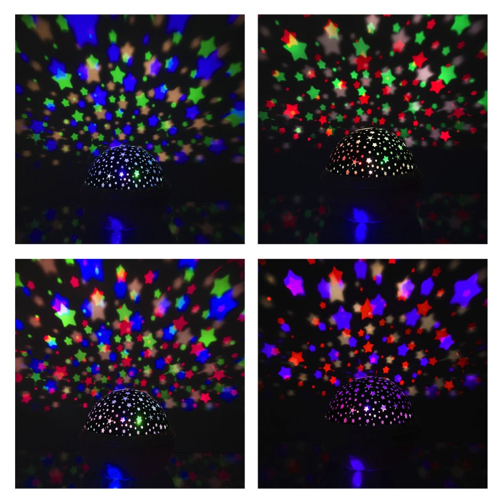 Rotējoša Bērnu Nakts Lampa Projektors Diskobumba | Kids Bedside Lamp Projector Night Light (10)