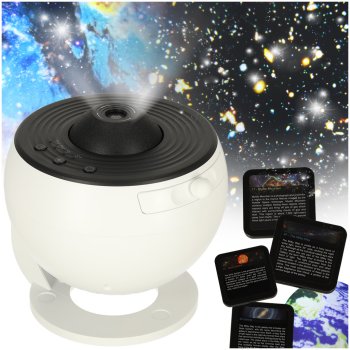 Zvaigžņu projektors planetārijs LED naktslampa ar 12 diskiem USB 360° taimeris